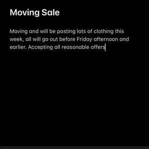 MOVING ACCEPTING ALL REASONABLE OFFERS
